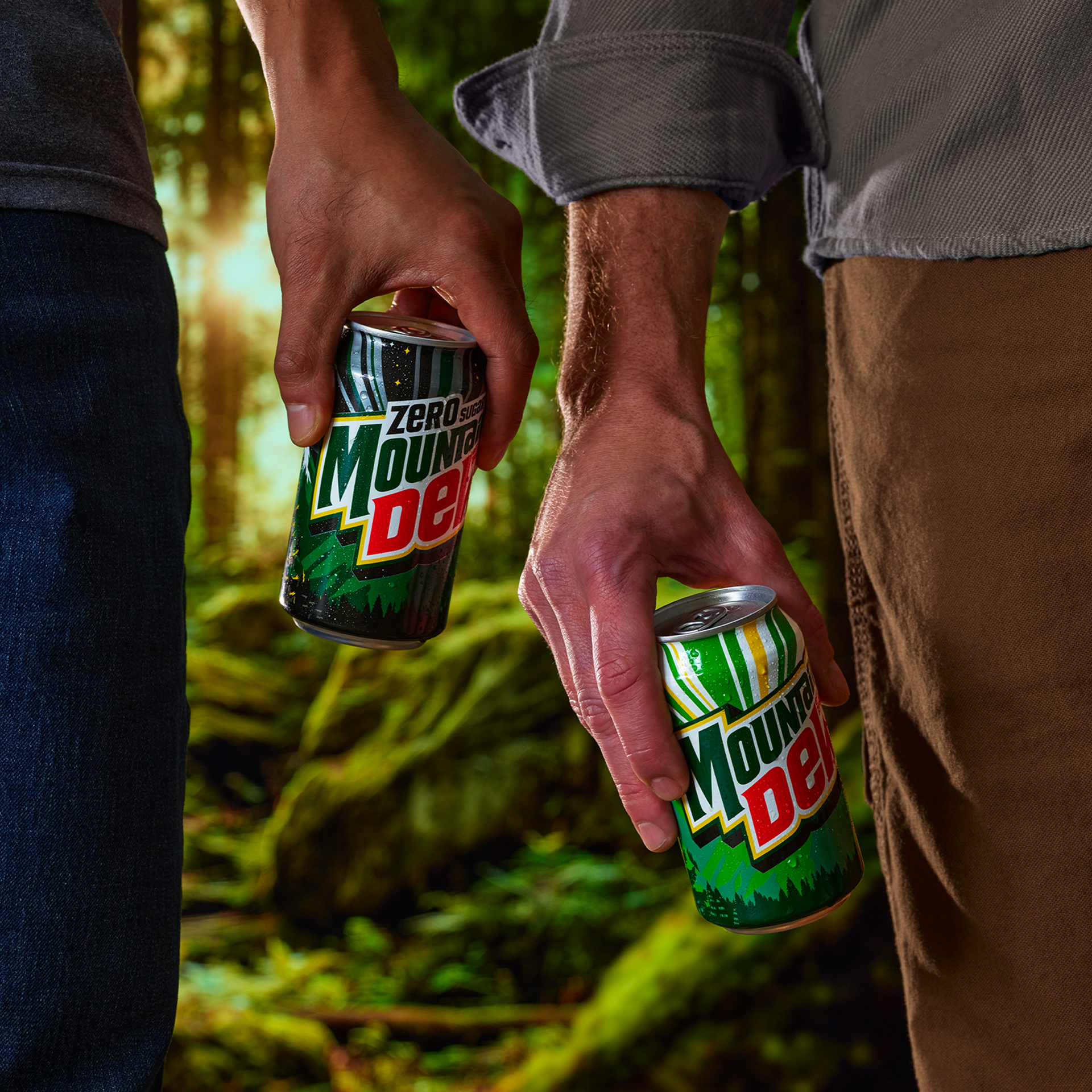Original cans in forest