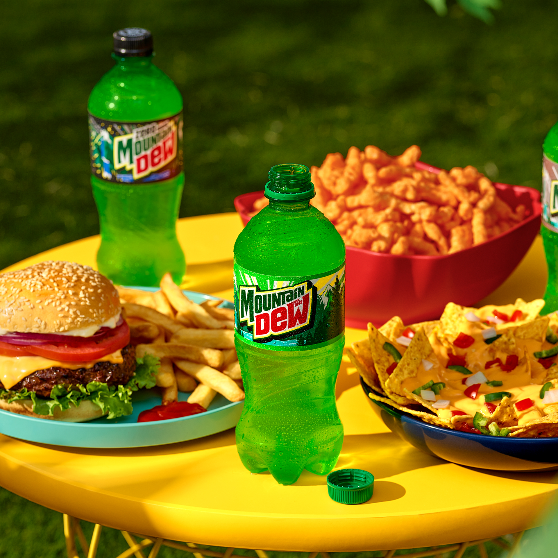 Original bottles at a bbq