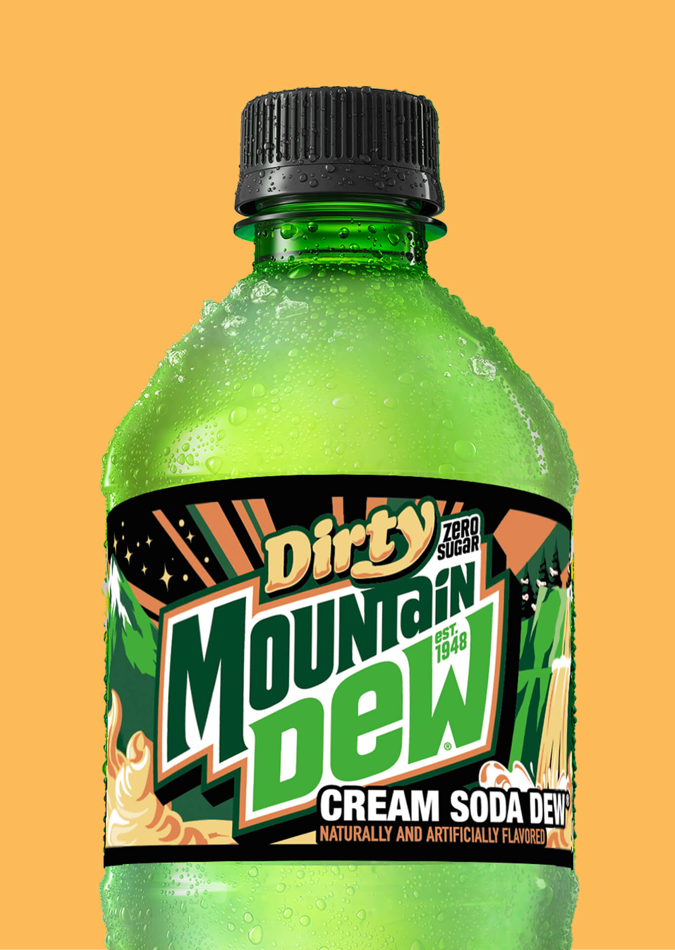 Dirty cream soda zero sugar half bottle